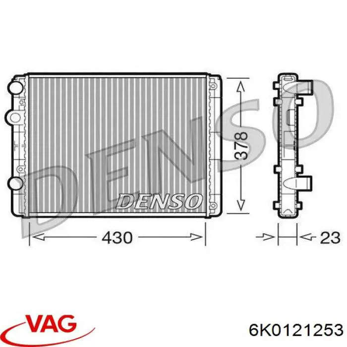 Купити 6K0121253 VAG Радіатор двигуна