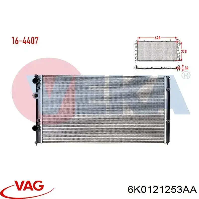 6K0121253AA VAG радіатор охолодження двигуна