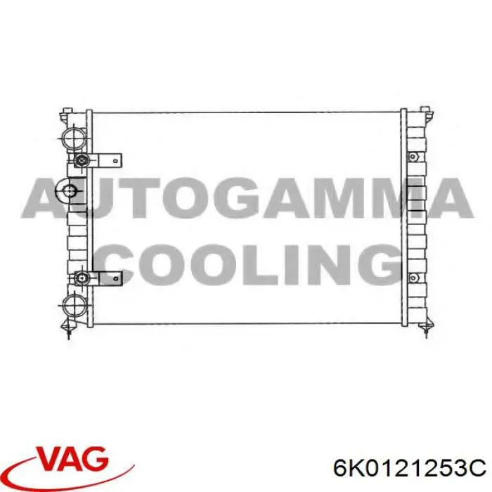 Радіатор охолодження двигуна 6K0121253C VAG