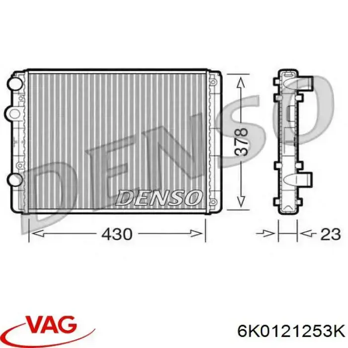 Радіатор основний VAG 6K0121253K ціна, від 43.81 USD