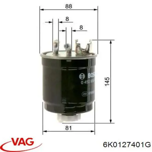 Паливний фільтр 6K0127401G VAG