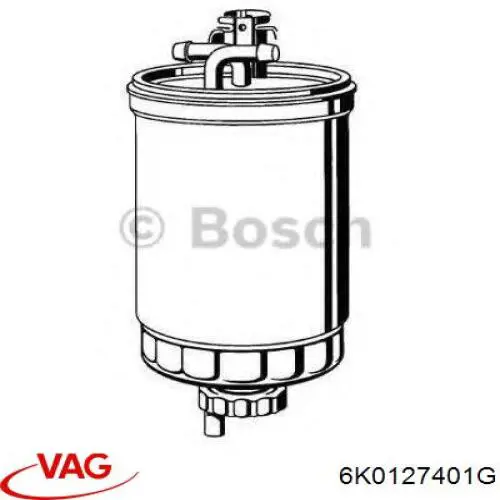 Фільтр тонкого очищення палива VAG 6K0127401G ціна, від 12.59 USD