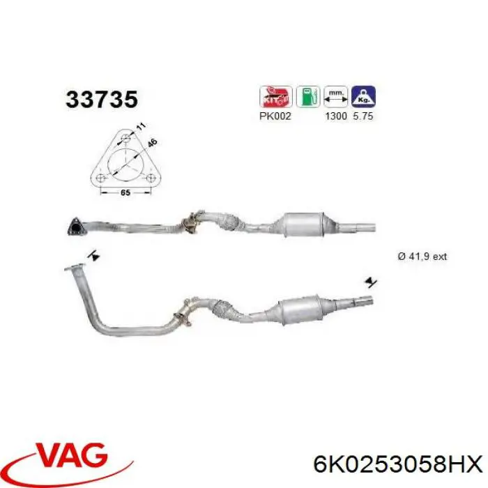  6K0253058HX VAG