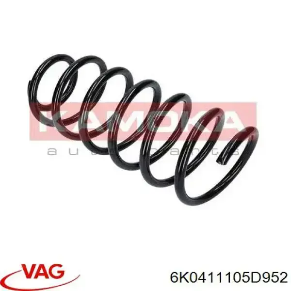 Пружина передня 6K0411105D952 VAG