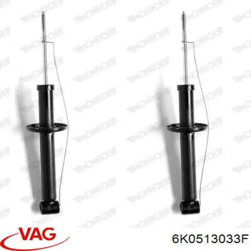 Купити 6K0513033F VAG Стійка амортизатора задня