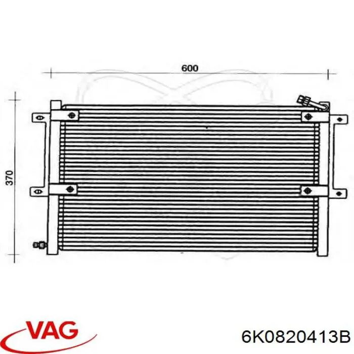 6K0820413B VAG радіатор кондиціонера