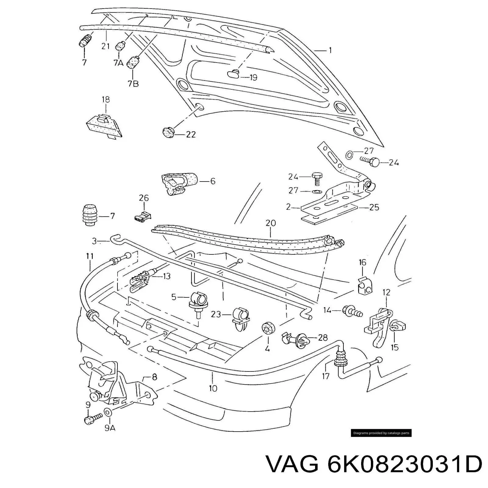 Купити 6K0823031D VAG Капот