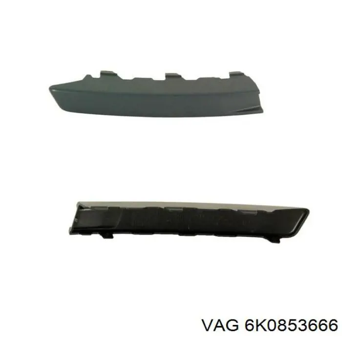 Решітка переднього бампера, права VAG 6K0853666 ціна, від 7.05 USD