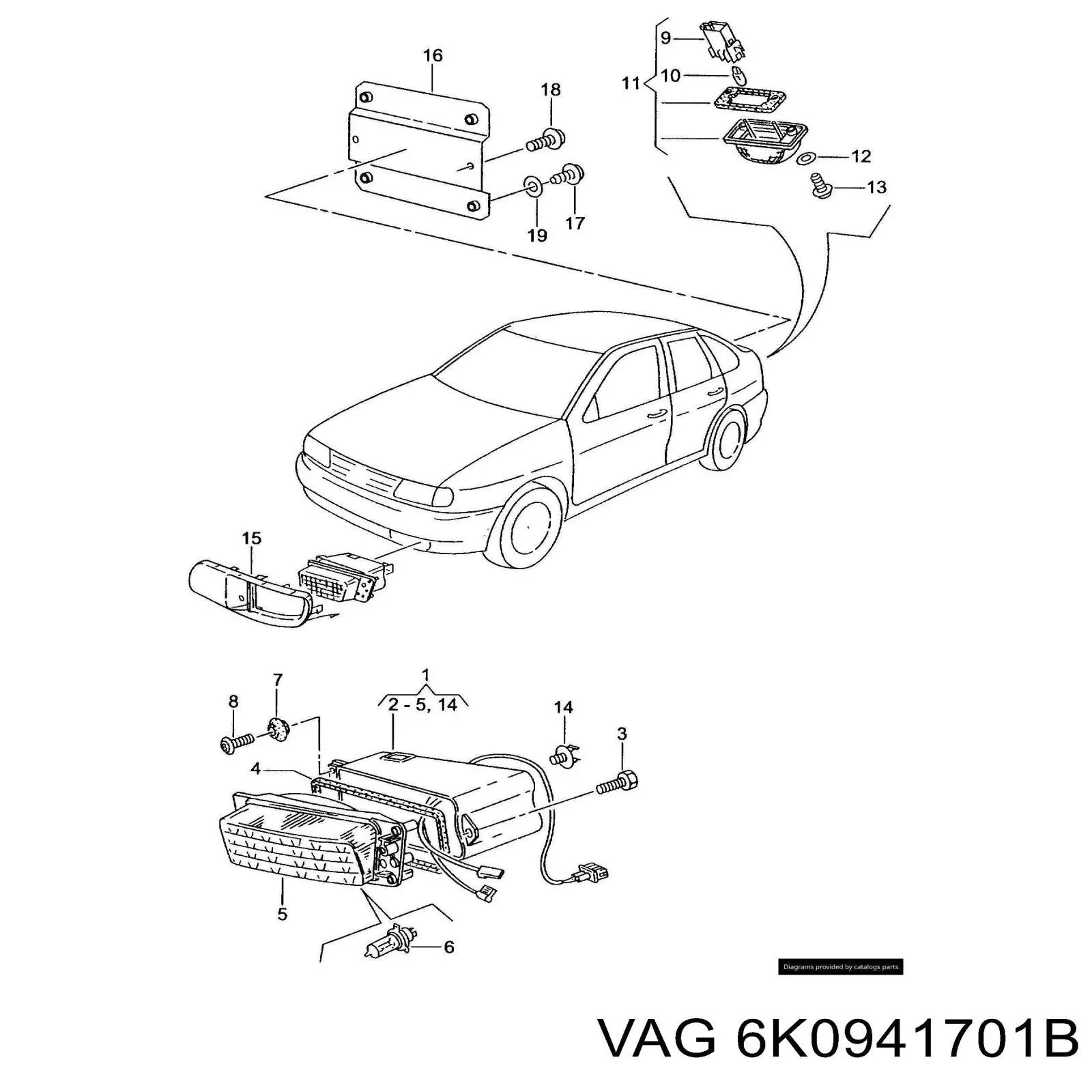 6K0941701B VAG Протитуманка ліва