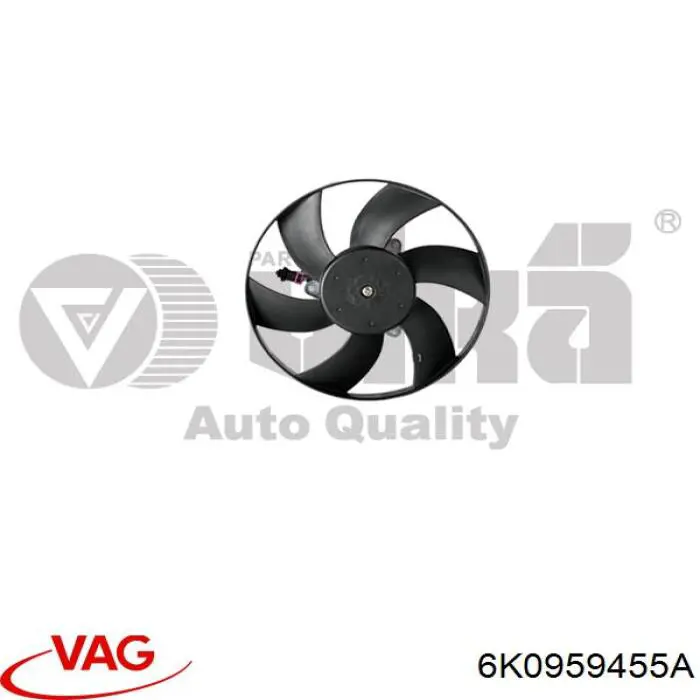 6K0959455A VAG електровентилятор охолодження в зборі (двигун + крильчатка)