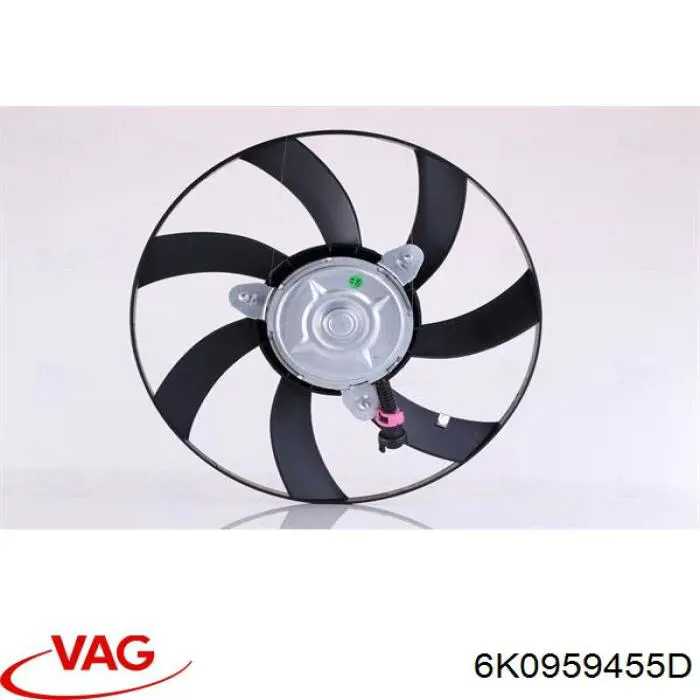 Купити 6K0959455D VAG Електровентилятор охолодження в зборі (двигун + крильчатка), правий