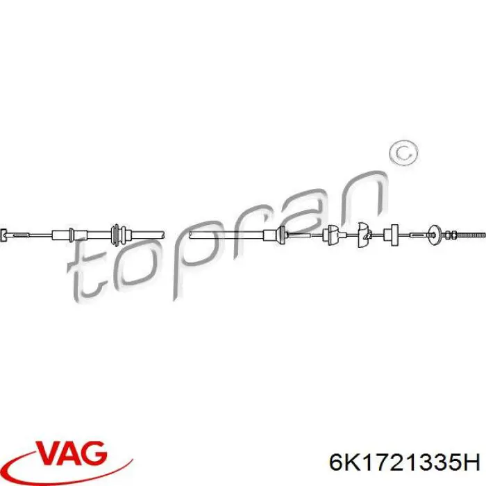 Трос зчеплення 6K1721335H VAG