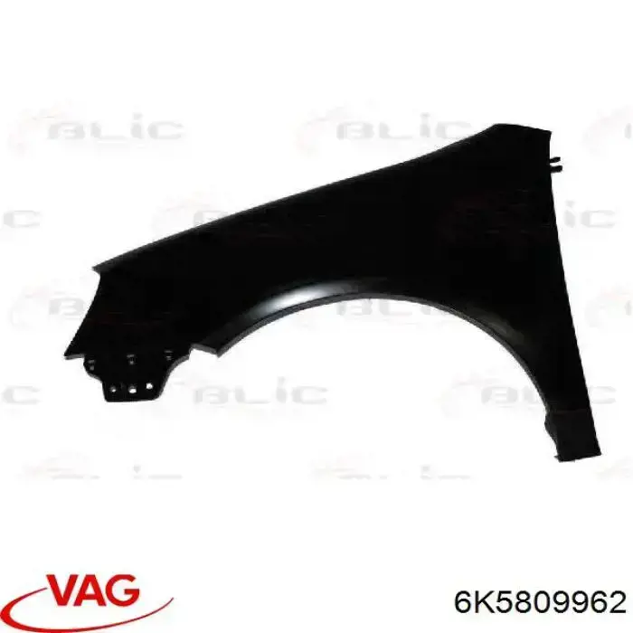 Подкрильнікі переднього крила, правий VAG 6K0809962CB41 ціна, від 12.48 USD