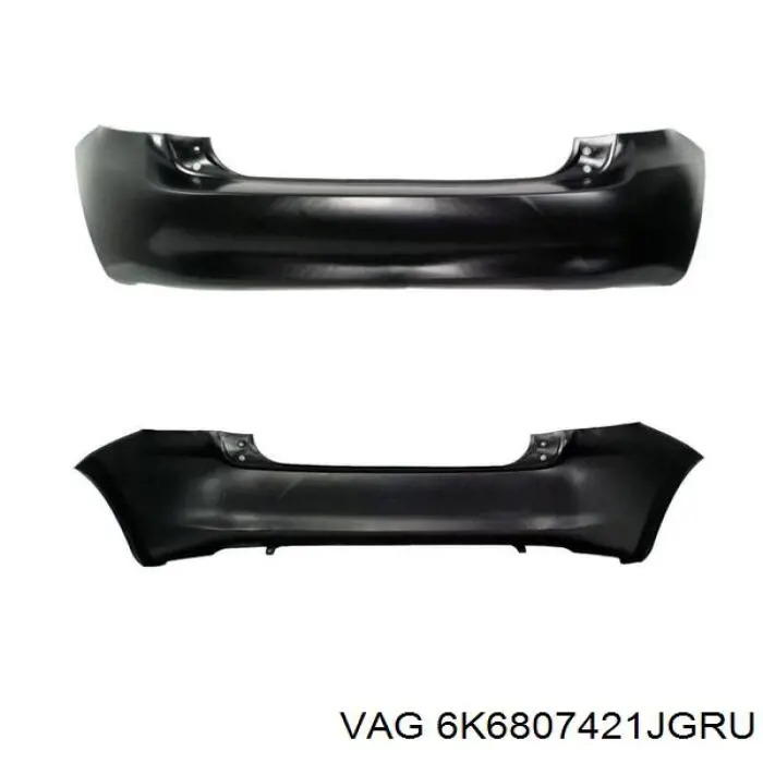 6K6807421JGRU VAG Буфер (бампер) задній
