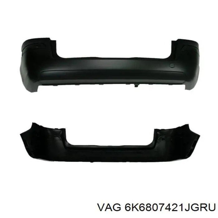 Задній бампер 6K6807421JGRU VAG