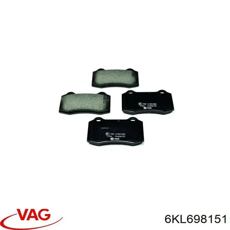 Задні гальмівні колодки VAG 6KL698151 ціна, від 26.47 USD