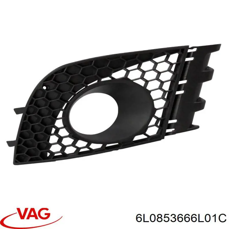 6L0853666L01C VAG Заглушка, решітка протитуманних фар бампера переднього, права