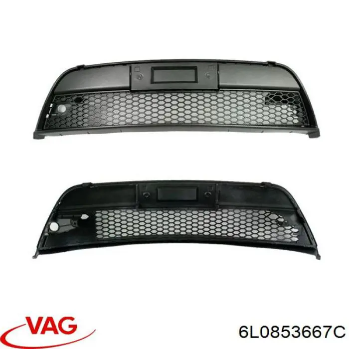 6L0853667C01C VAG Решітка переднього бампера, центральна