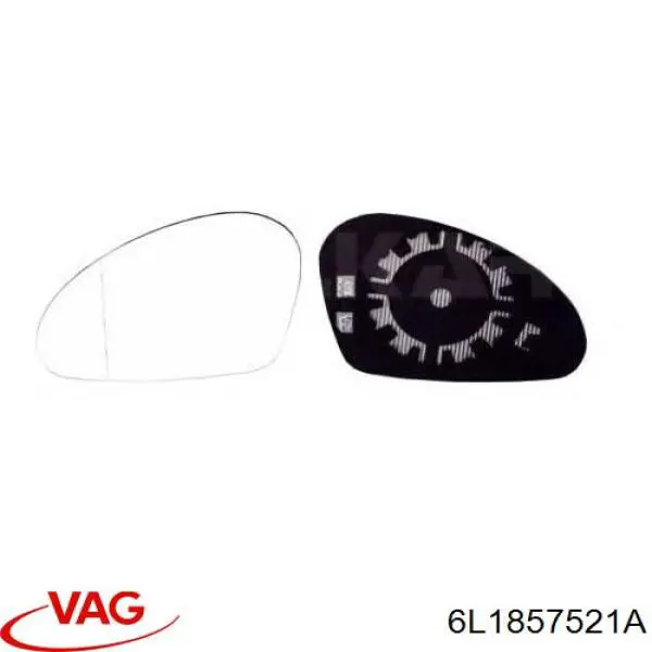 6L1857521A VAG Дзеркальний елемент лівого дзеркала заднього виду