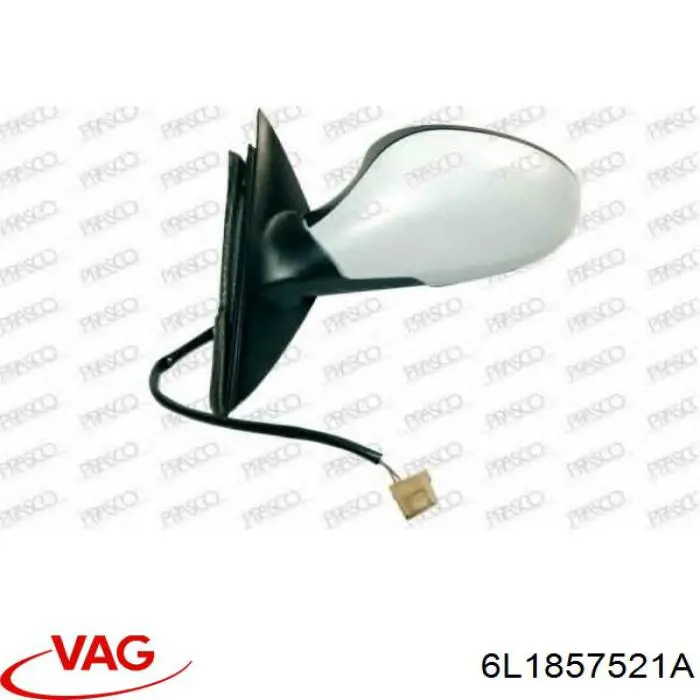 Скло дзеркала заднього виду, лівого VAG 6L1857521A ціна, від 9.46 USD