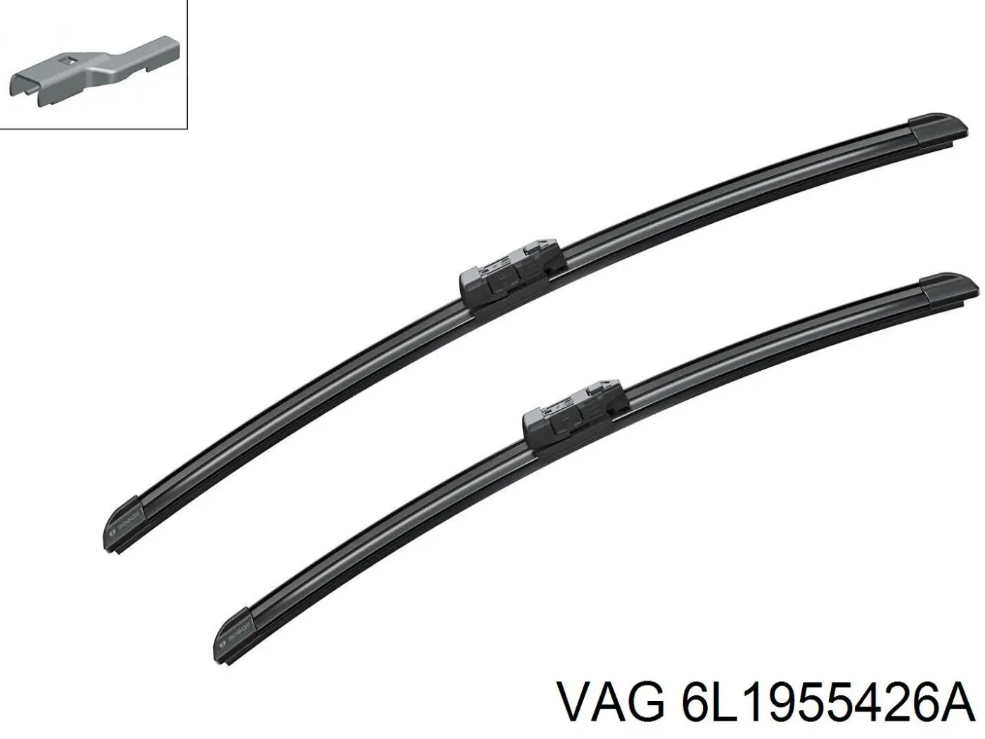 Щітка-двірник лобового скла, пасажирська VAG 6L1998002A ціна, від 12.30 USD