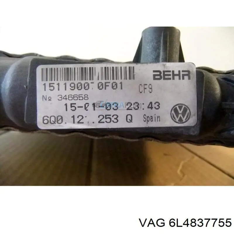 Купити 6L4837755 VAG Механізм стеклопідйомника водійських дверей