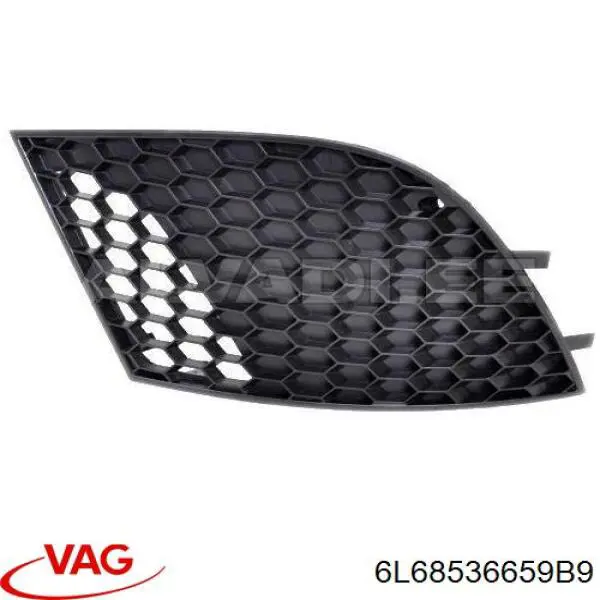 6L68536659B9 VAG Решітка переднього бампера, ліва