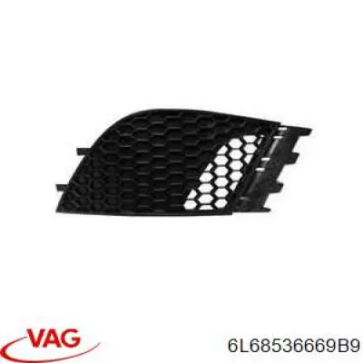 Решітка переднього бампера, права VAG 6L68536669B9 ціна, від 5.83 USD