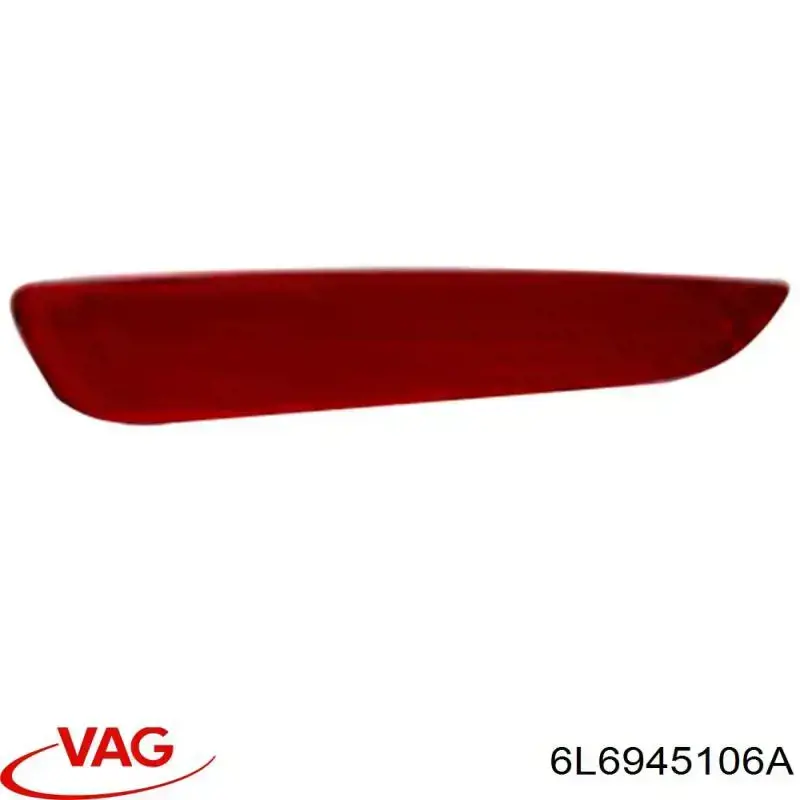 6L6945106A VAG Правий відбивач бампера
