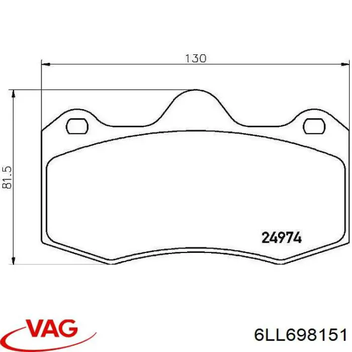 6LL698151 VAG Передні гальмівні колодки
