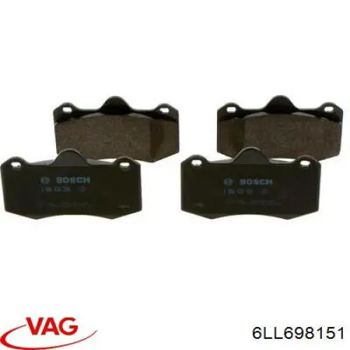 Гальмівні колодки VAG 6LL698151 ціна, від 14.21 USD
