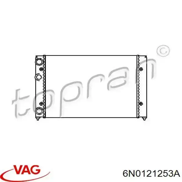 Радіатор охолодження двигуна 6N0121253A VAG