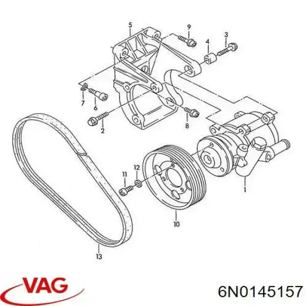 Насос ГПК VAG 6N0145157 ціна, від 2806.25 UAH