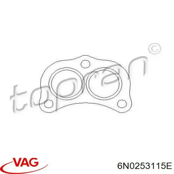 Прокладка прийомної труби глушника VAG 6N0253115E ціна, від 1.93 USD