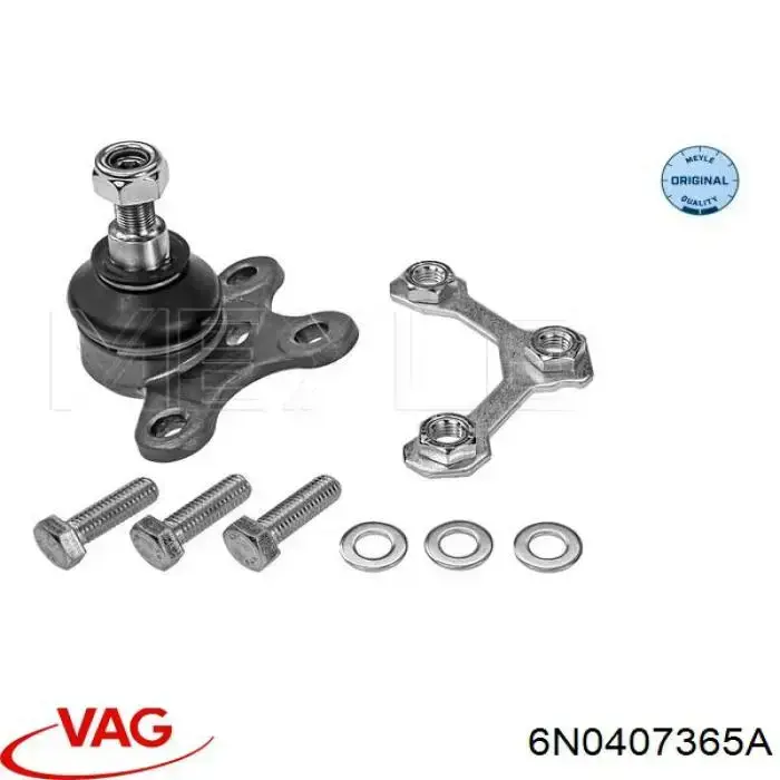 Кульова опора, нижня, права 6N0407365A VAG