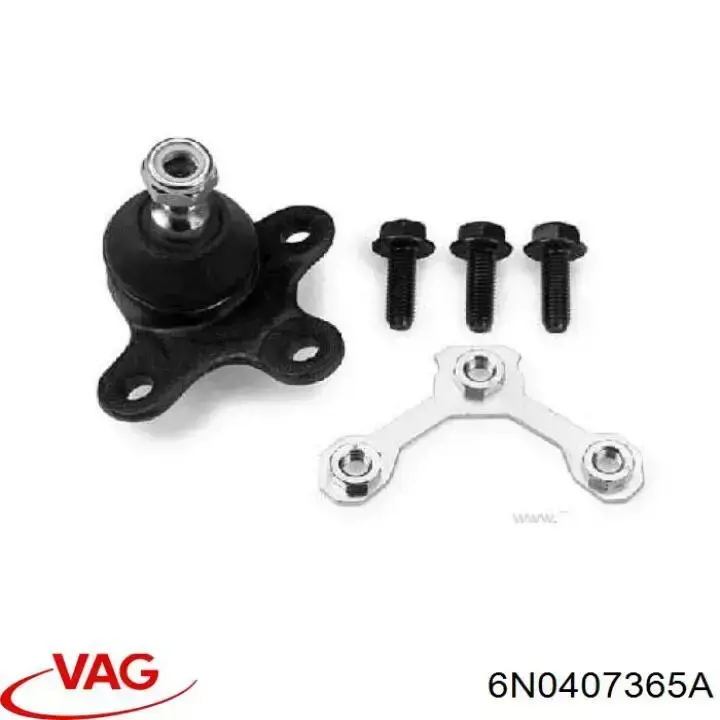 Кульова опора, нижня, права VAG 6N0407365A ціна, від 9.51 USD