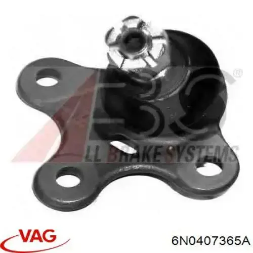 Купити 6N0407365A VAG Кульова опора, нижня, права