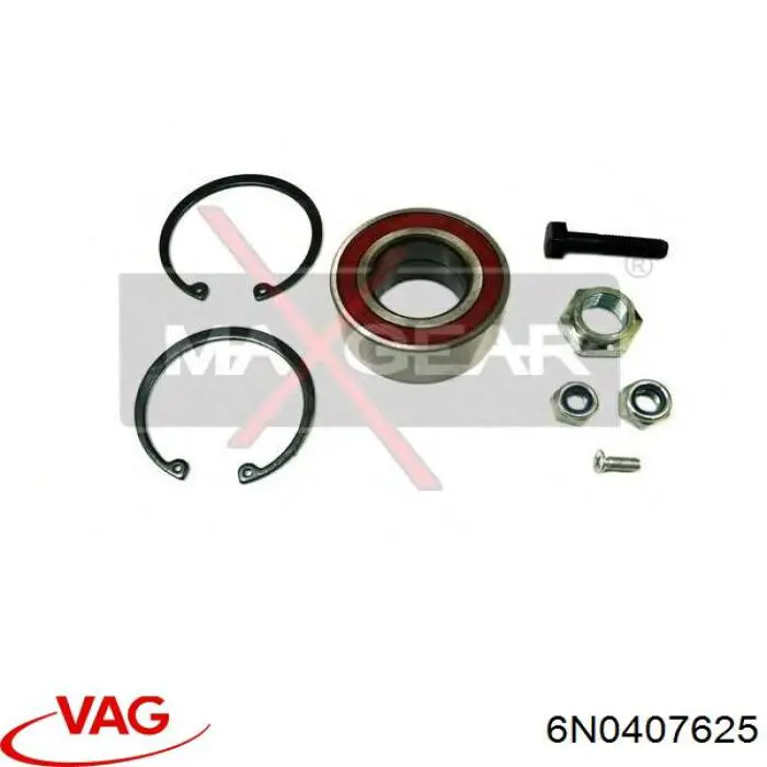6N0407625 VAG Підшипник маточини передньої