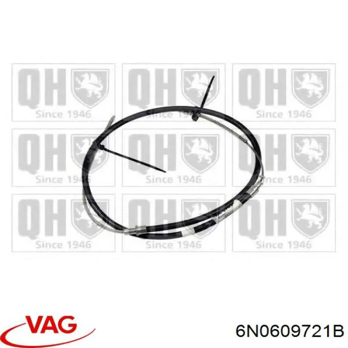 Трос ручного гальма задній, правий/лівий VAG 6N0609721B ціна, від 7.36 USD