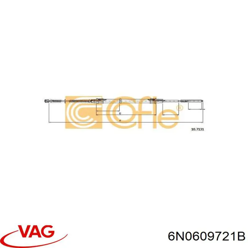 Гальмо стоянкове VAG 6N0609721B