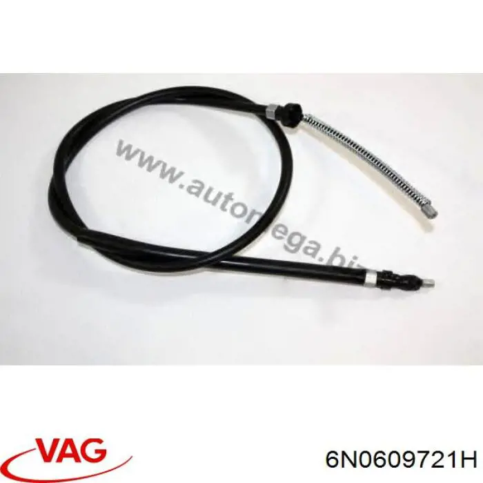Купити 6N0609721H VAG Трос ручного гальма задній, правий/лівий