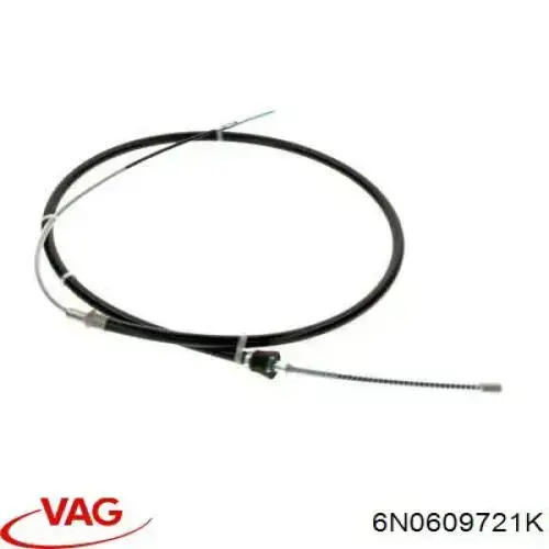 Купити 6N0609721K VAG Трос ручного гальма задній, правий/лівий