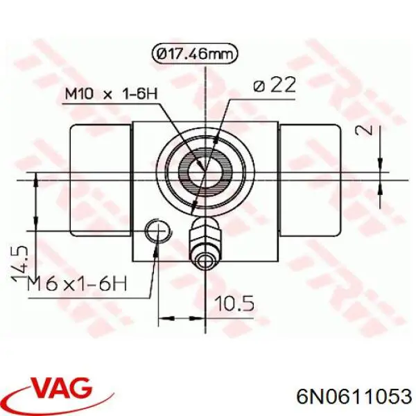 Робочий циліндр VAG 6N0611053
