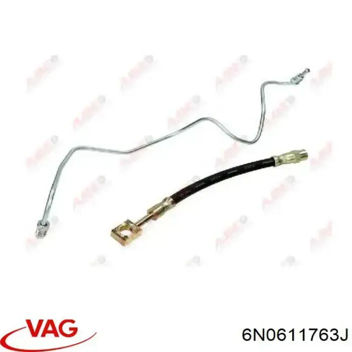 Шланг гальмівний задній, лівий 6N0611763J VAG