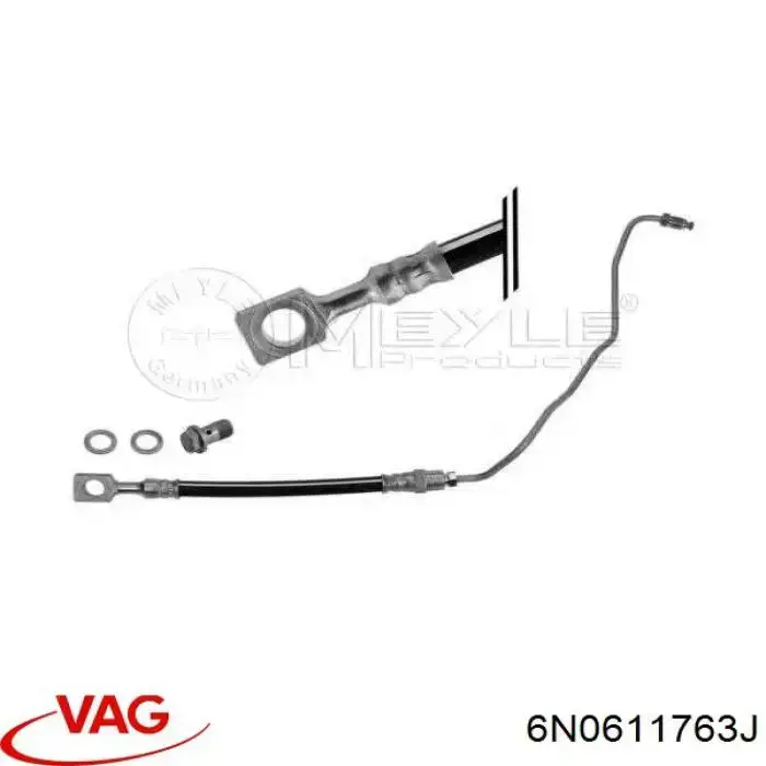 Шланг гальмівний задній, лівий VAG 6N0611763J ціна, від 19.11 USD