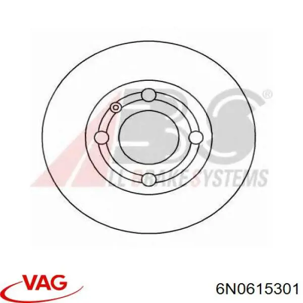 Диск переднього гальма VAG 6N0615301 ціна, від 22.23 USD