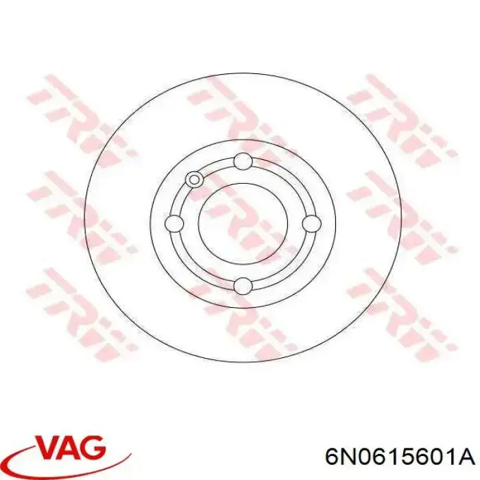 6N0615601A VAG диск гальмівний задній
