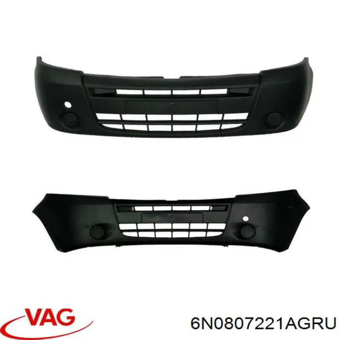 6N0807221AGRU VAG Бампер передній в зборі