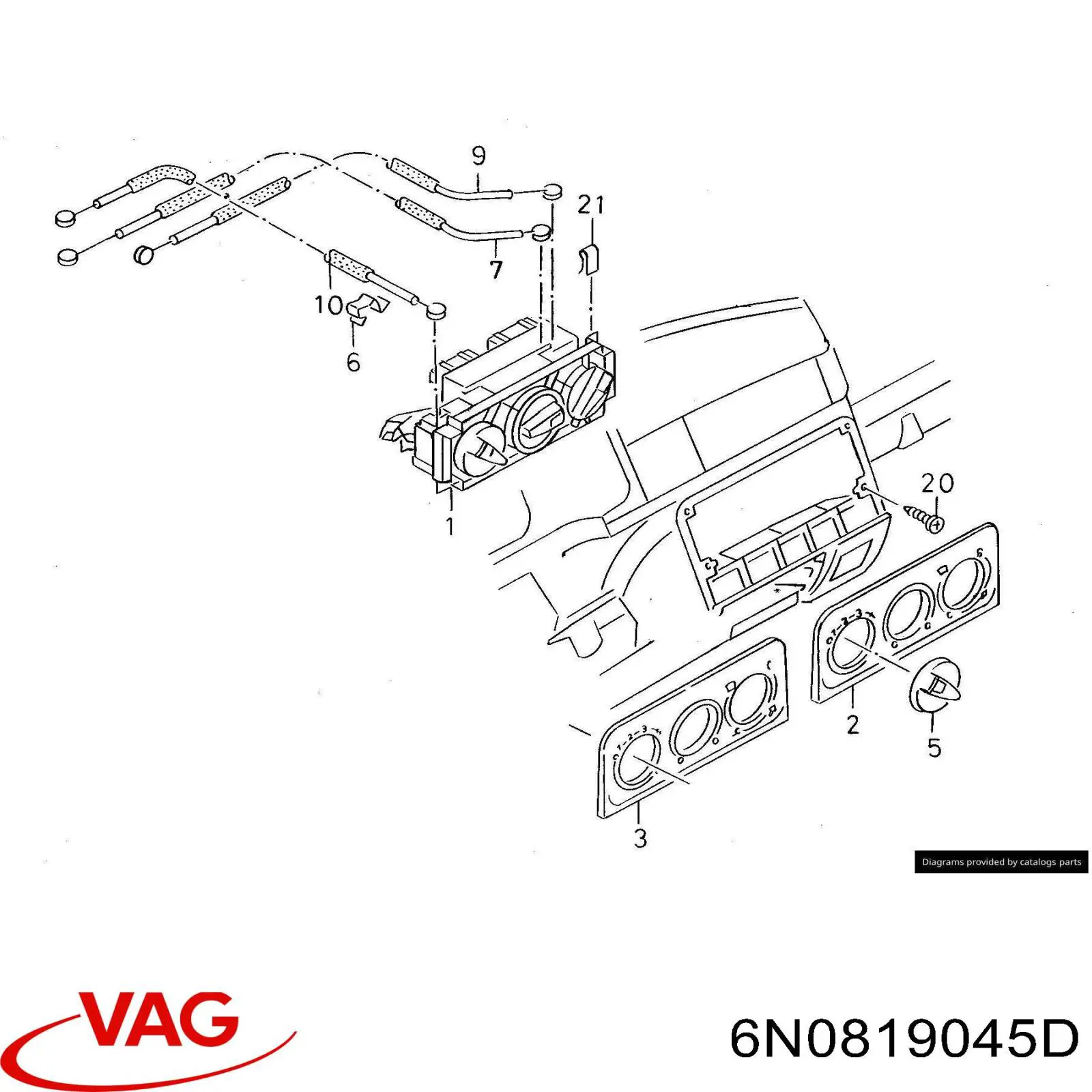 Регулятор вентилятора обігрівача VAG 6N0819045D ціна, від 98.57 USD