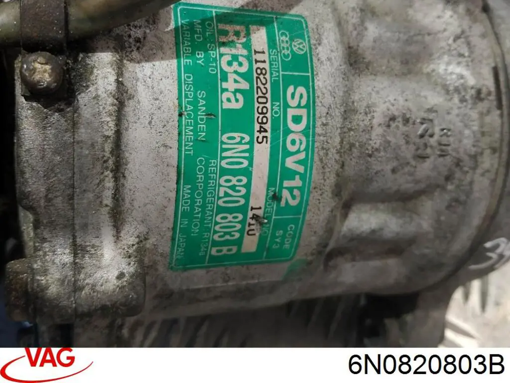 Компресор системи кондиціювання VAG 6N0820803B ціна, від 106.47 USD